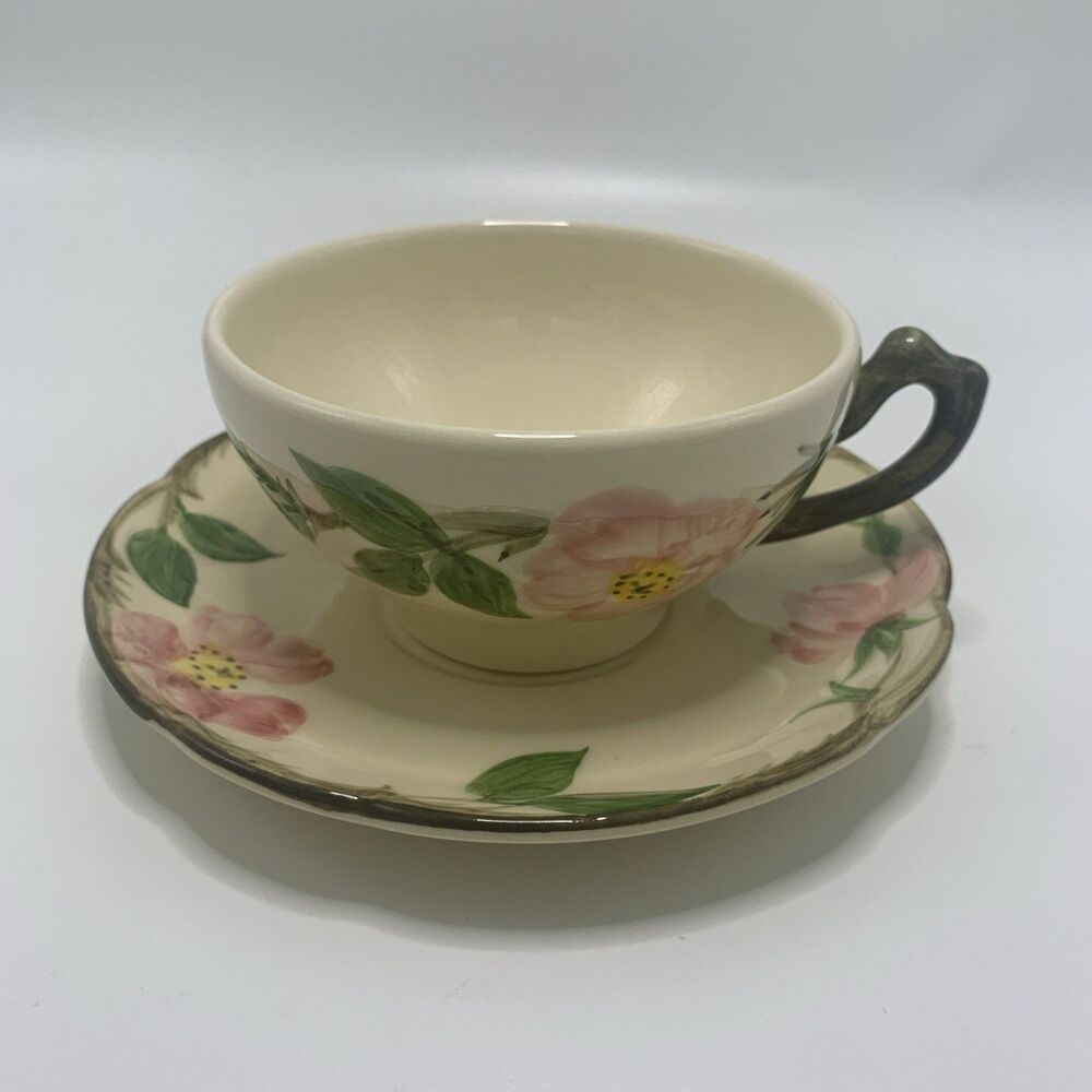 Franciscan Desert Rose Tea Cup and Saucer Vintage Made in USA